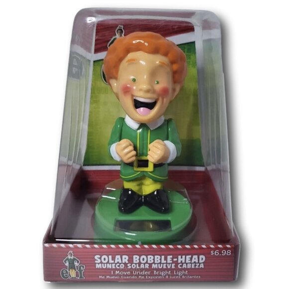 ELF Buddy the Elf Solar Powered Bobble-Head Movie - Picture 1 of 4